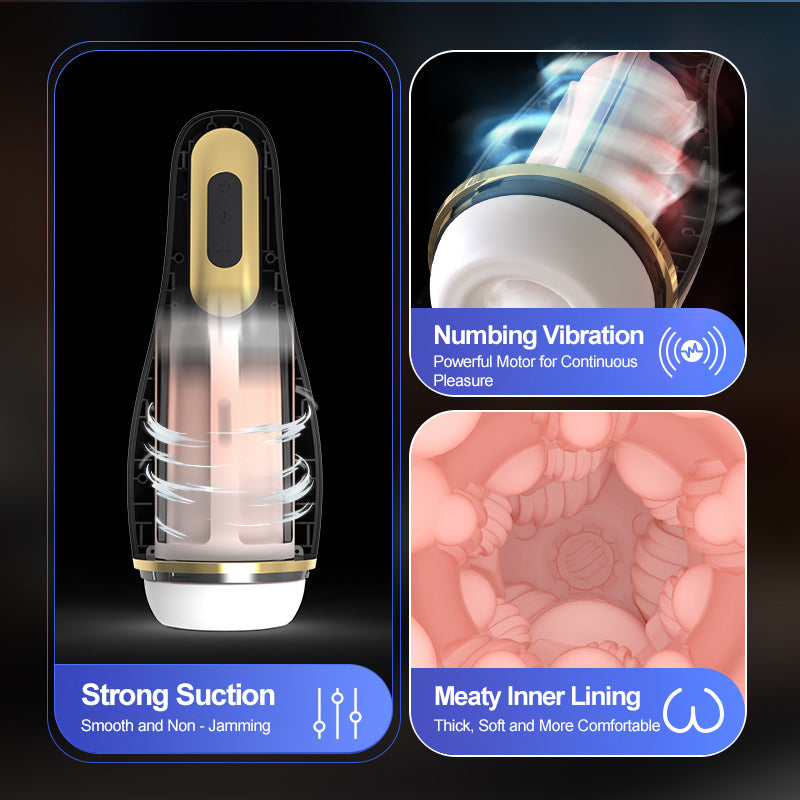 Authentic Addictive Pleasure! Automatic Clamping & Suction Male Masturbator