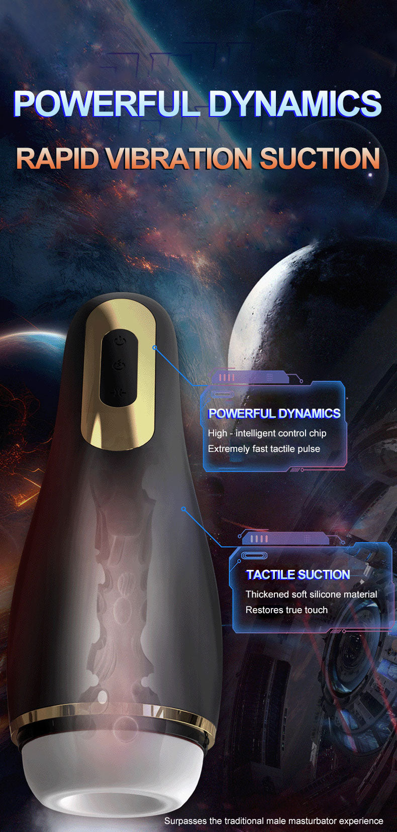 Authentic Addictive Pleasure! Automatic Clamping & Suction Male Masturbator