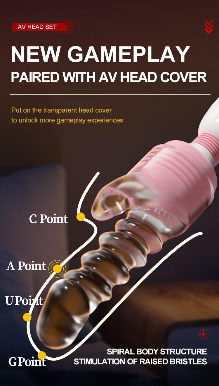 Earth-Shattering 360° swaying Rubbing Massager with 45mm Head, Ignite Unprecedented Pleasure