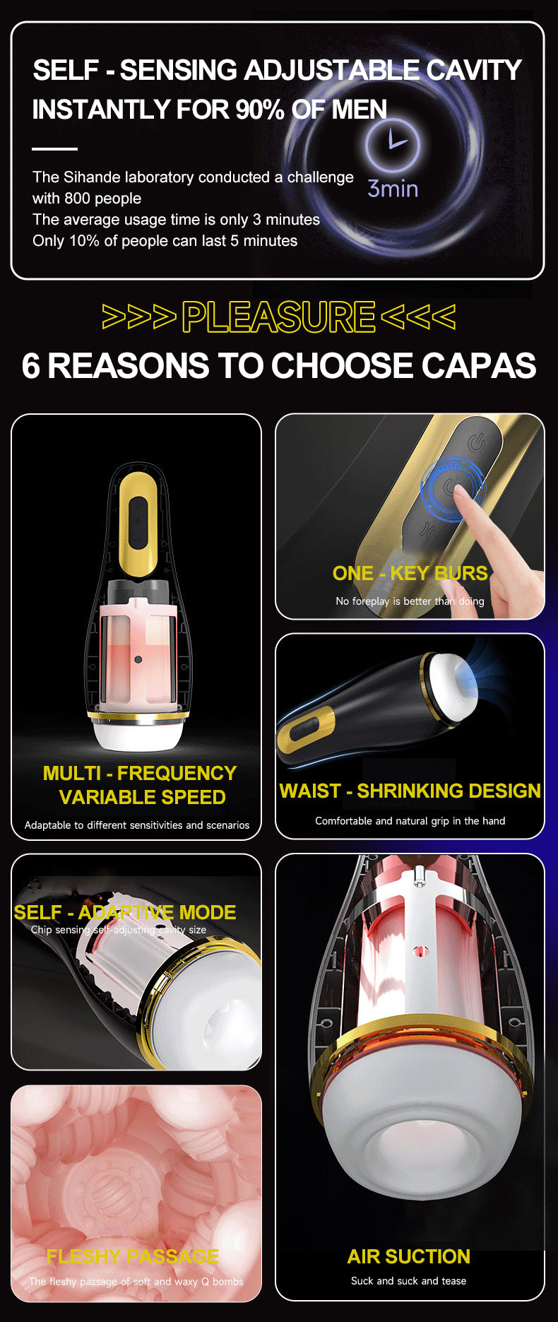 Authentic Addictive Pleasure! Automatic Clamping & Suction Male Masturbator